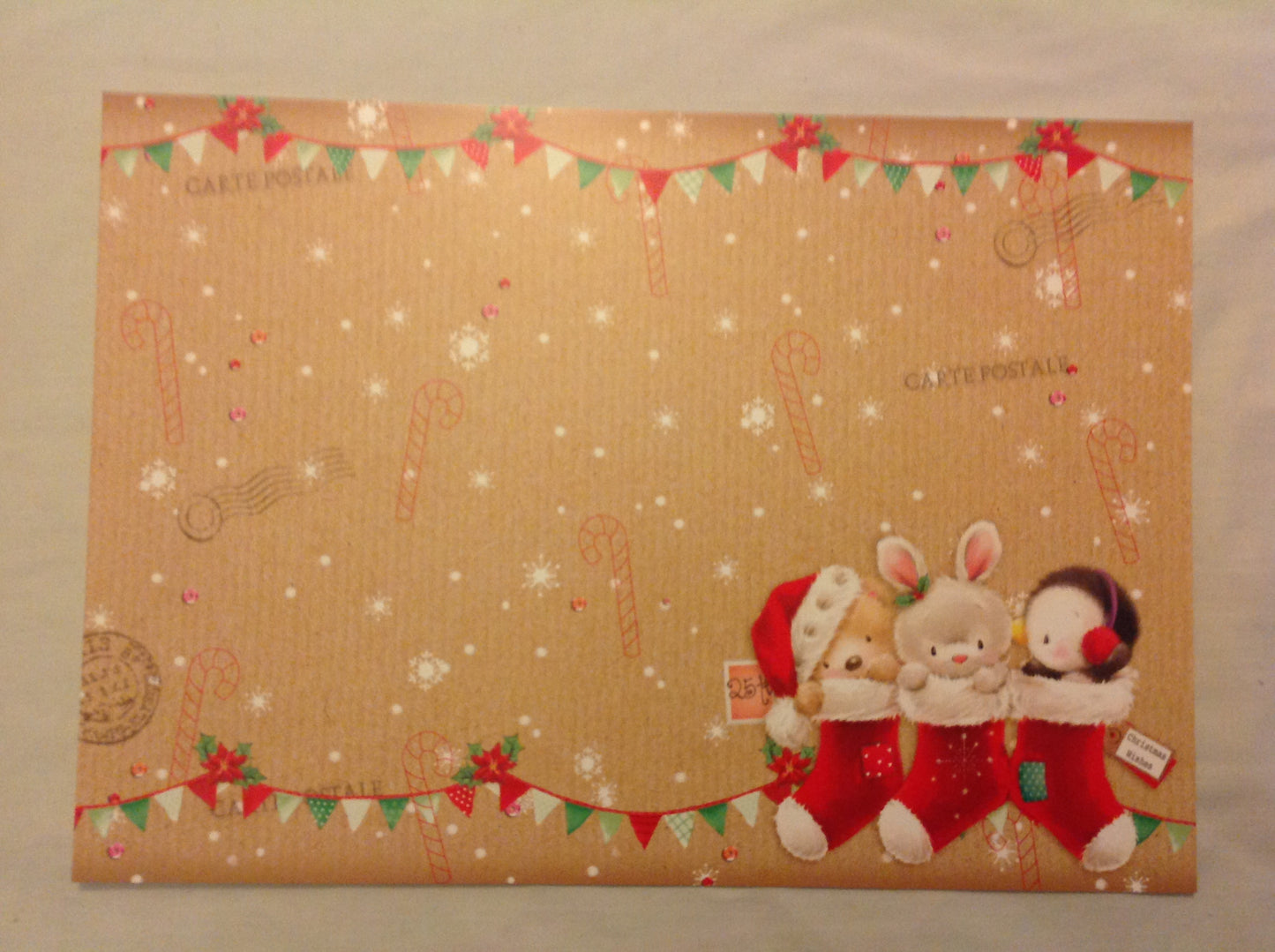 A4 DECORATED CARD  INCLUDING P&P TO UK  CODE 123