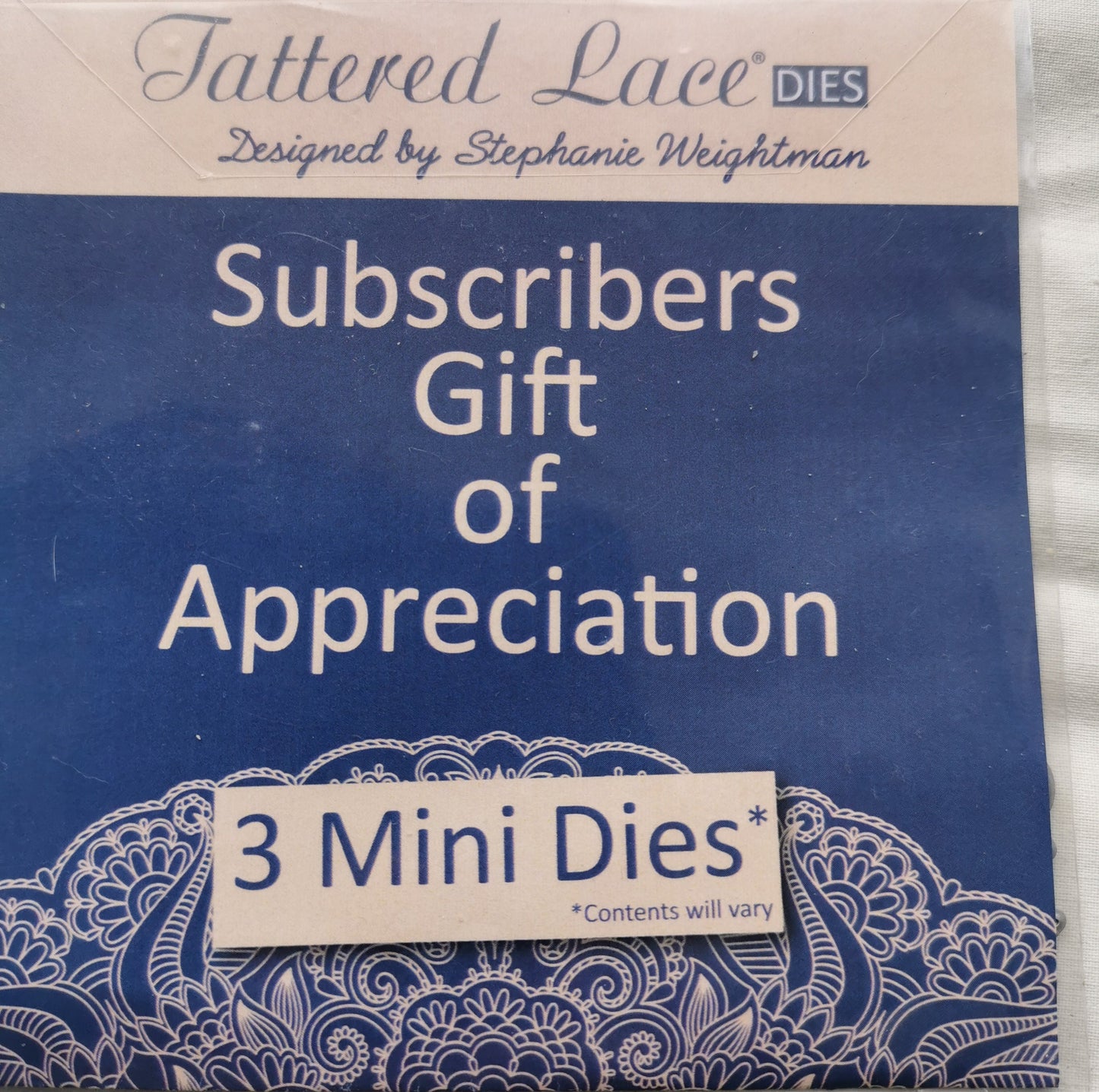 TATTERED LACE DIES 3 MINI DIES SALE ON 2 ITEMS + ACROSS MY SHOP INCLUDING P&P TO UK CODE 25