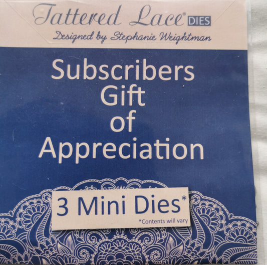 TATTERED LACE DIES 3 MINI DIES SALE ON 2 ITEMS + ACROSS MY SHOP INCLUDING P&P TO UK CODE 25