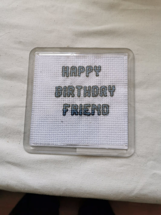 CROSS STITCH FRIDGE MAGNET INCLUDING P&P TO UK CODE 139