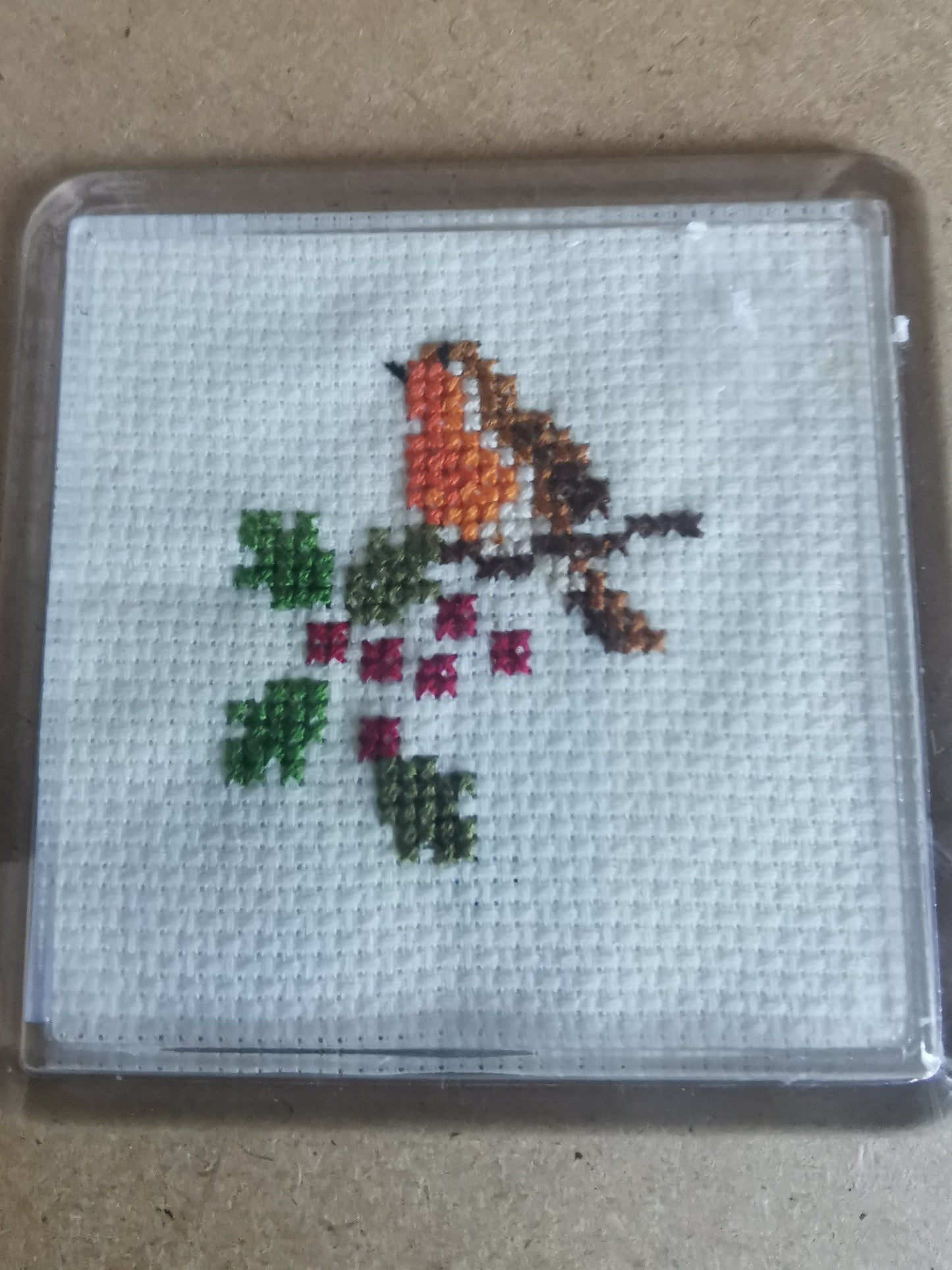 CROSS STITCH COASTER INCLUDING P&P TO UK CODE 120