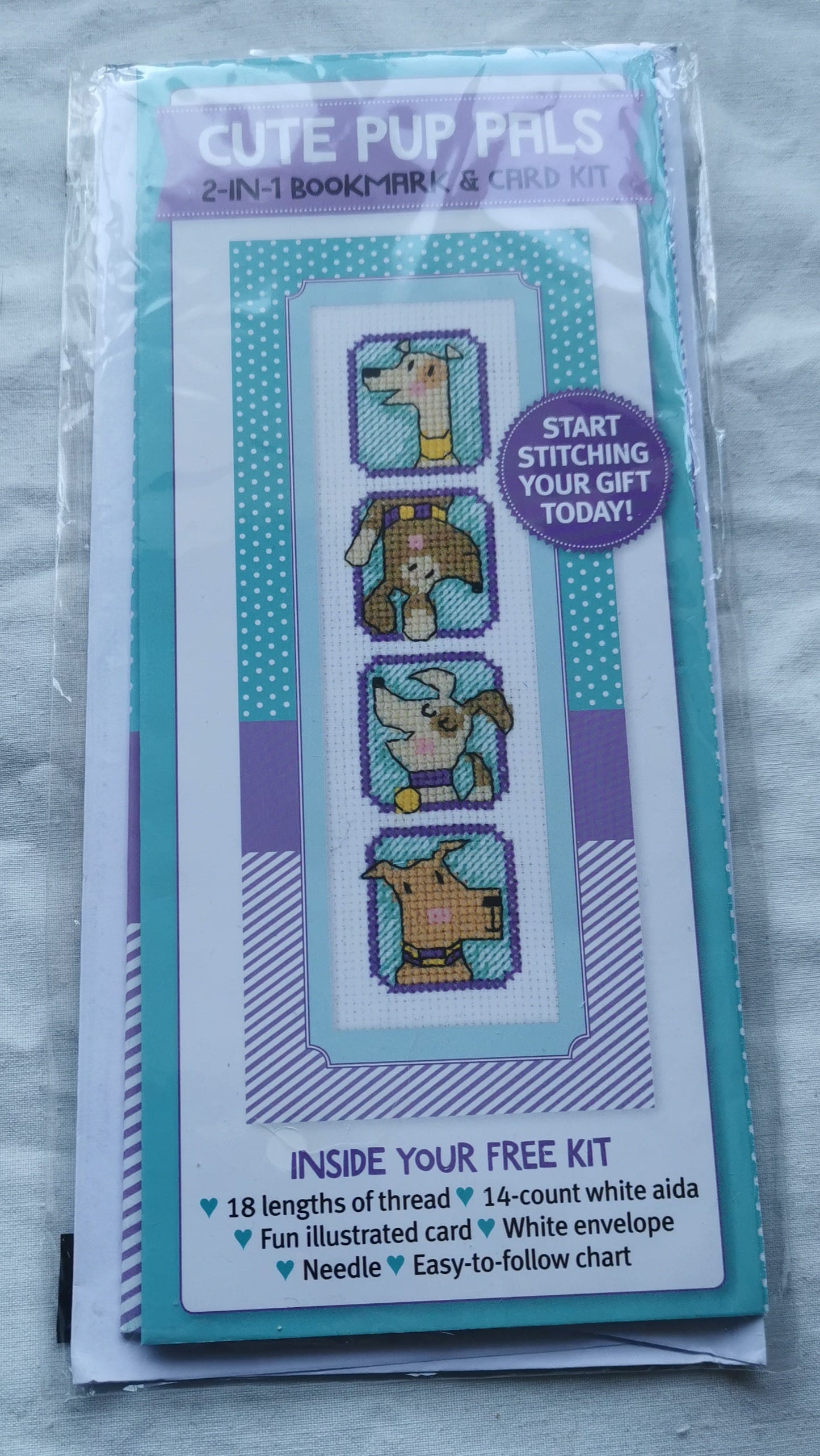 CROSS STITCH 2 IN 1 BOOKMARK AND CARD KIT INCLUDING P&P TO UK SALE ON 2 ITEMS PLUS ACROSS MY SHOP CODE 6