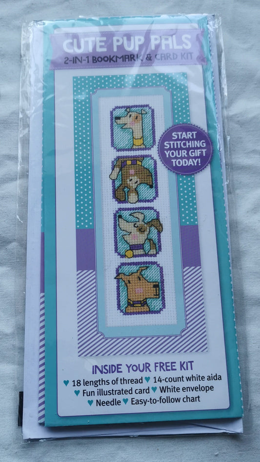 CROSS STITCH 2 IN 1 BOOKMARK AND CARD KIT INCLUDING P&P TO UK SALE ON 2 ITEMS PLUS ACROSS MY SHOP CODE 6