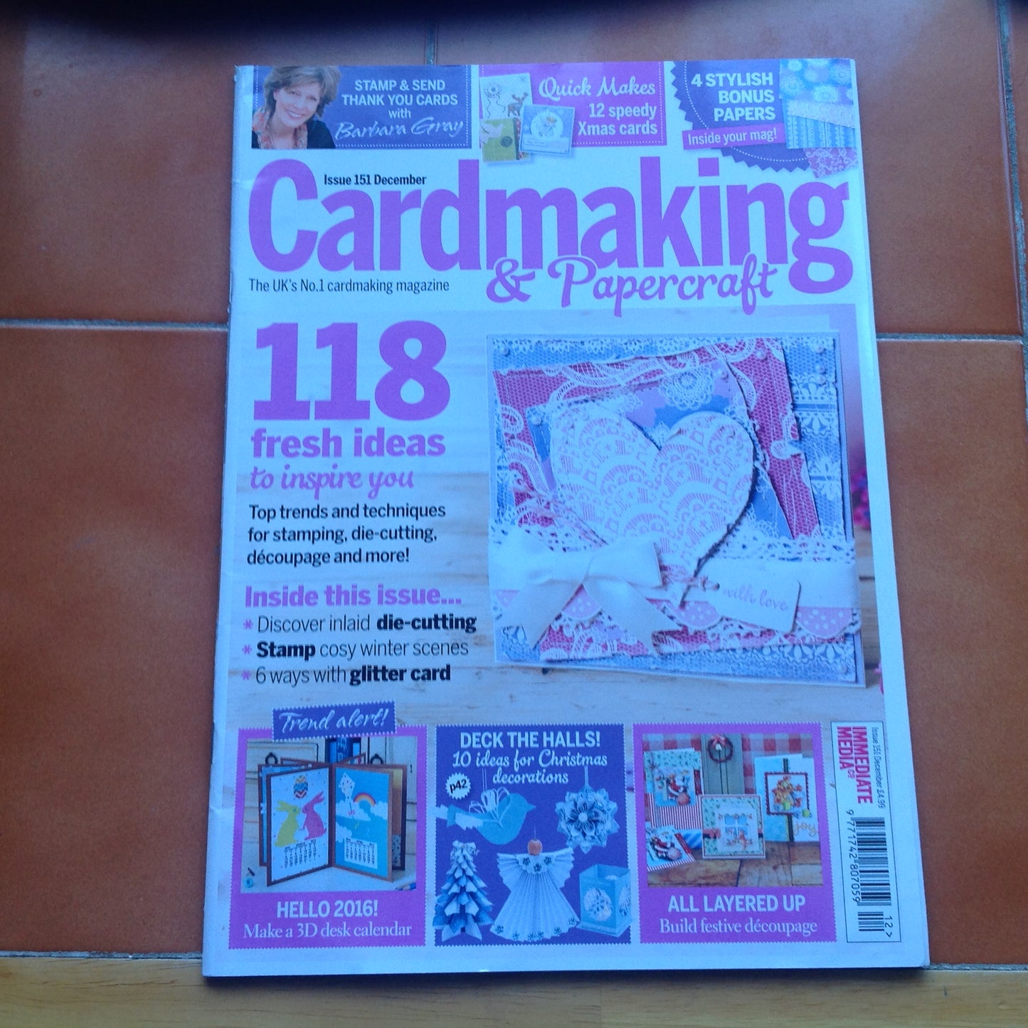 CARD & PAPER MAKING INCLUDING P&P TO UK  CODE 7