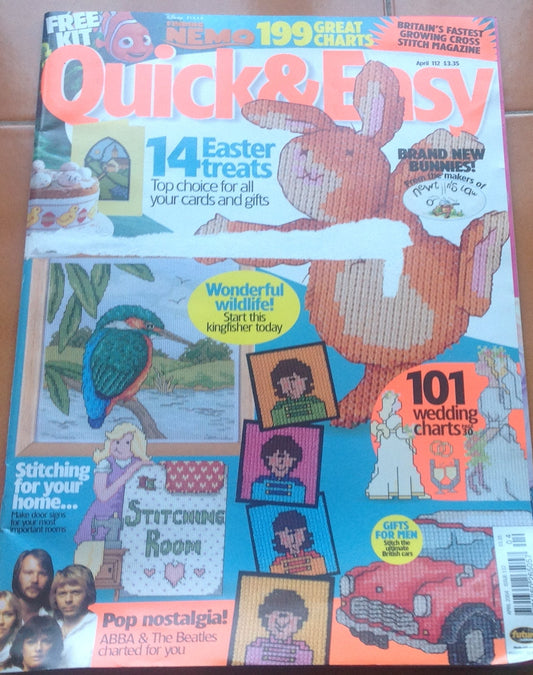 QUICK & EASY CROSS STITCH INCLUDING P&P TO UK SALE ON 2 ITMES PLUS ACROSS MY SHOP CODE 54