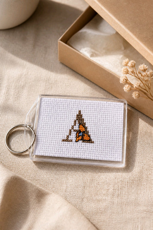 CROSS STITCH LARGE KEYRINGS INCLUDING P&P TO UK SALE ON 2 ITEMS + ACROSS MY SHOP CODE 265