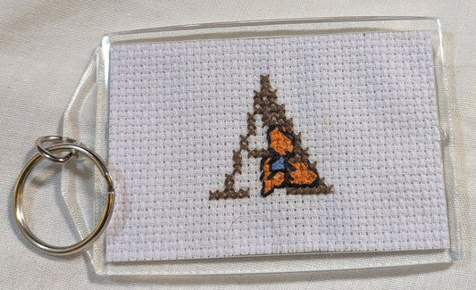 CROSS STITCH LARGE KEYRINGS INCLUDING P&P TO UK SALE ON 2 ITEMS + ACROSS MY SHOP CODE 265