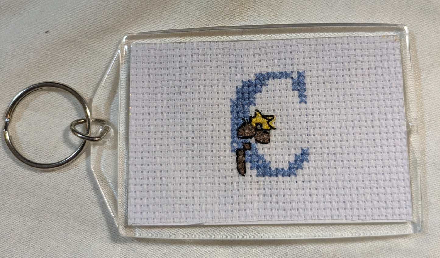 CROSS STITCH LARGE KEYRINGS INCLUDING P&P TO UK SALE ON 2 ITEMS + ACROSS MY SHOP CODE 267