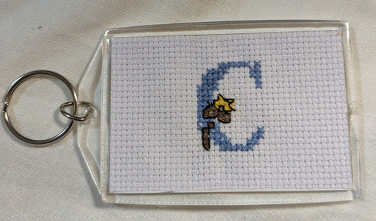 CROSS STITCH LARGE KEYRINGS INCLUDING P&P TO UK SALE ON 2 ITEMS + ACROSS MY SHOP CODE 267