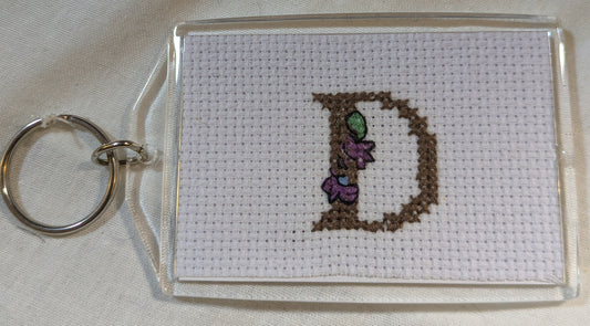 CROSS STITCH LARGE KEYRINGS INCLUDING P&P TO UK SALE ON 2 ITEMS + ACROSS MY SHOP CODE 268