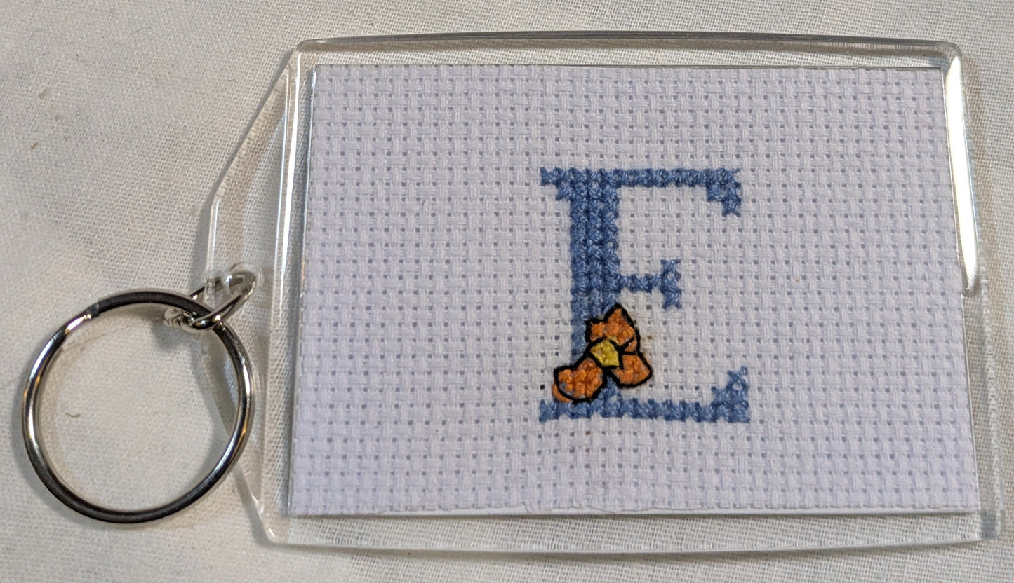 CROSS STITCH LARGE KEYRINGS INCLUDING P&P TO UK SALE ON 2 ITEMS + ACROSS MY SHOP CODE 269