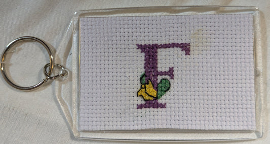 CROSS STITCH LARGE KEYRINGS INCLUDING P&P TO UK SALE ON 2 ITEMS + ACROSS MY SHOP CODE 270