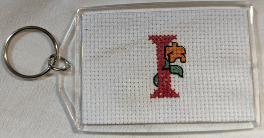 CROSS STITCH LARGE KEYRINGS INCLUDING P&P TO UK SALE ON 2 ITEMS + ACROSS MY SHOP CODE 273