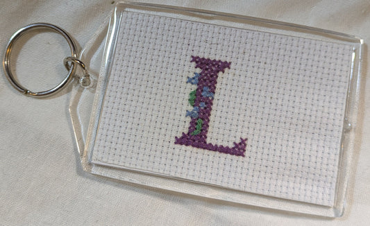 CROSS STITCH LARGE KEYRINGS INCLUDING P&P TO UK SALE ON 2 ITEMS + ACROSS MY SHOP CODE 276