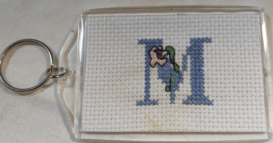 CROSS STITCH LARGE KEYRINGS INCLUDING P&P TO UK SALE ON 2 ITEMS + ACROSS MY SHOP CODE 277