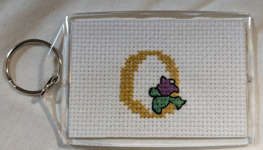 CROSS STITCH LARGE KEYRINGS INCLUDING P&P TO UK SALE ON 2 ITEMS + ACROSS MY SHOP CODE 279