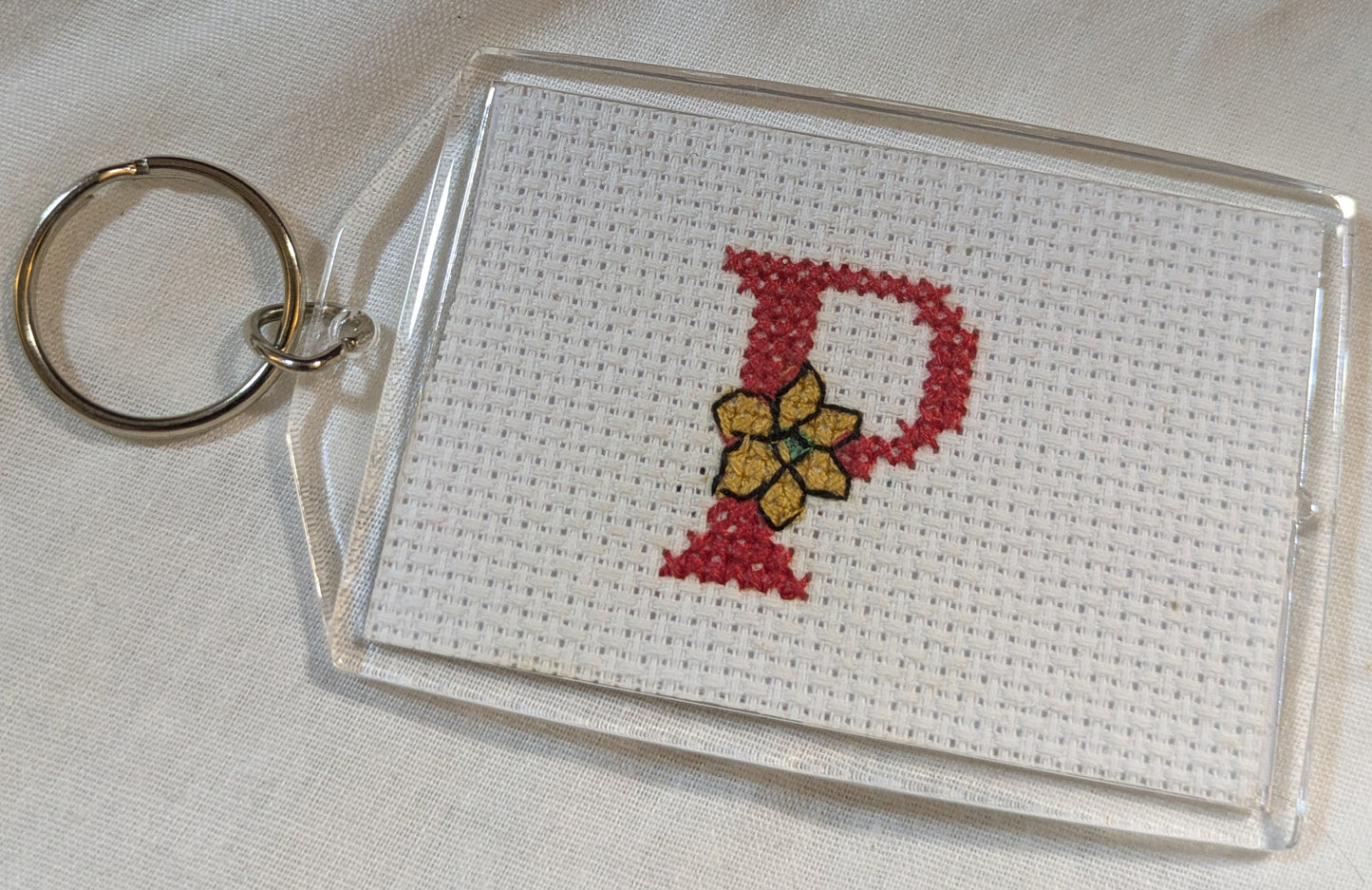 CROSS STITCH LARGE KEYRINGS INCLUDING P&P TO UK SALE ON 2 ITEMS + ACROSS MY SHOP CODE 280