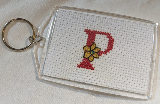 CROSS STITCH LARGE KEYRINGS INCLUDING P&P TO UK SALE ON 2 ITEMS + ACROSS MY SHOP CODE 280