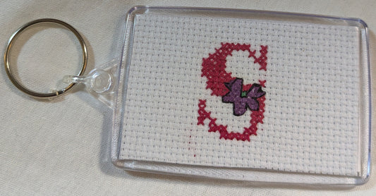 CROSS STITCH LARGE KEYRINGS INCLUDING P&P TO UK SALE ON 2 ITEMS + ACROSS MY SHOP CODE 283