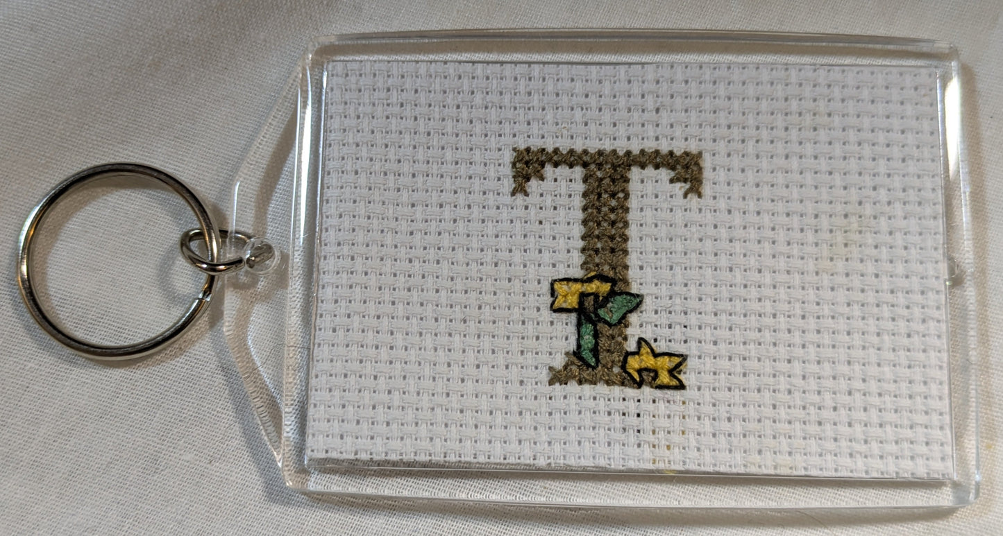 CROSS STITCH LARGE KEYRINGS INCLUDING P&P TO UK SALE ON 2 ITEMS + ACROSS MY SHOP CODE 284