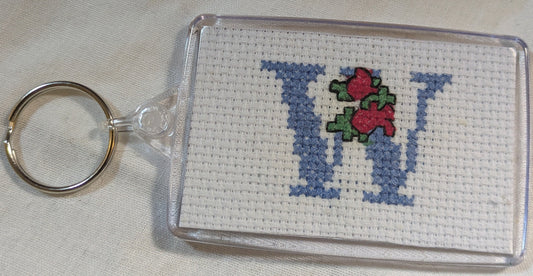 CROSS STITCH LARGE KEYRINGS INCLUDING P&P TO UK SALE ON 2 ITEMS + ACROSS MY SHOP CODE 287