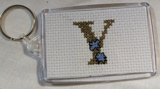 CROSS STITCH LARGE KEYRINGS INCLUDING P&P TO UK SALE ON 2 ITEMS + ACROSS MY SHOP CODE 290