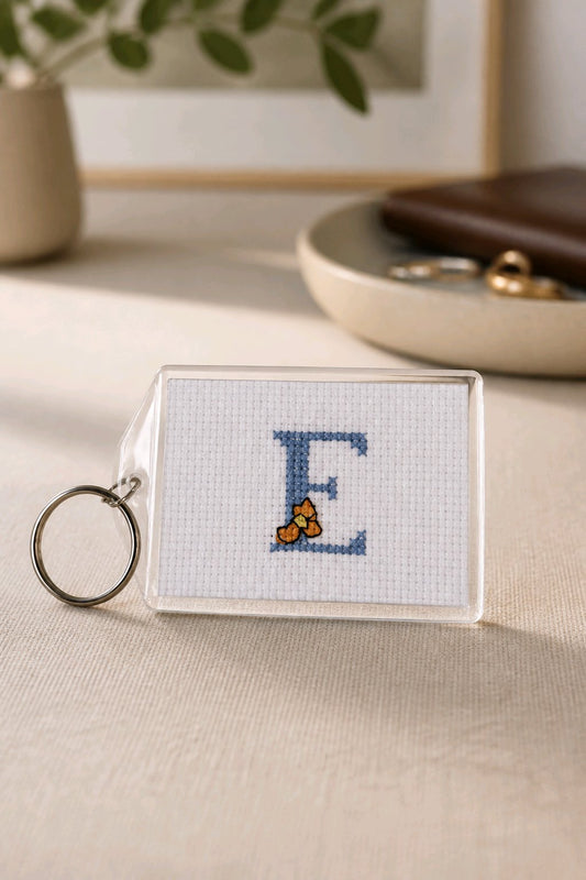 CROSS STITCH LARGE KEYRINGS INCLUDING P&P TO UK SALE ON 2 ITEMS + ACROSS MY SHOP CODE 269