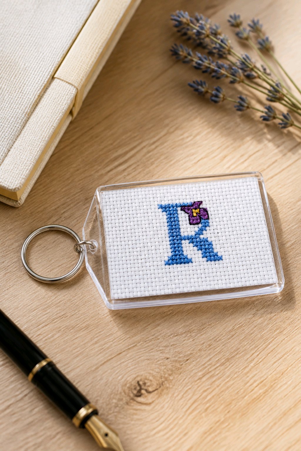 CROSS STITCH LARGE KEYRINGS INCLUDING P&P TO UK SALE ON 2 ITEMS + ACROSS MY SHOP CODE 282