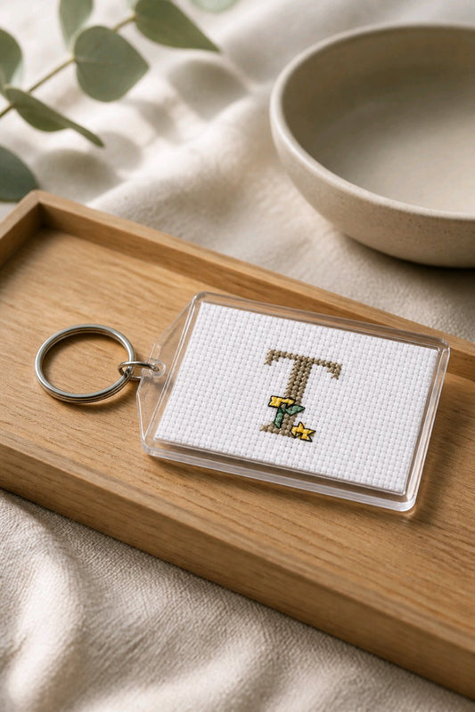 CROSS STITCH LARGE KEYRINGS INCLUDING P&P TO UK SALE ON 2 ITEMS + ACROSS MY SHOP CODE 284