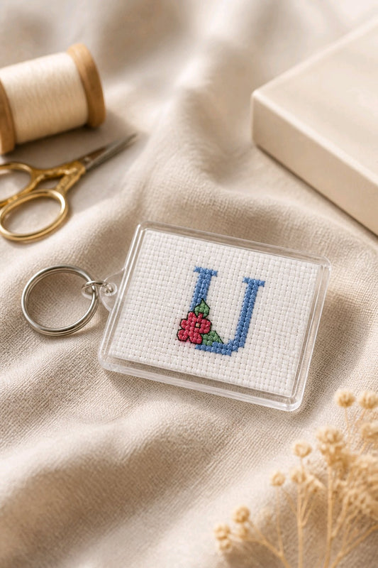 CROSS STITCH LARGE KEYRINGS INCLUDING P&P TO UK SALE ON 2 ITEMS + ACROSS MY SHOP CODE 285