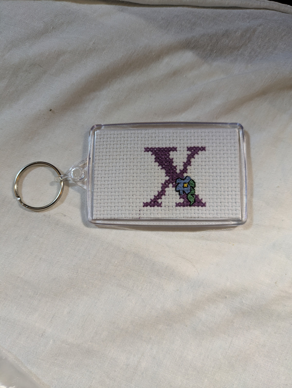 CROSS STITCH LARGE KEYRINGS INCLUDING P&P TO UK SALE ON 2 ITEMS + ACROSS MY SHOP CODE 288