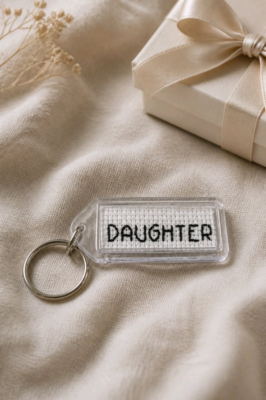 CROSS STITCH LONG KEYRINGS INCLUDING P&P TO UK SALE ON 2 ITEMS + ACROSS MY SHOP CODE 305