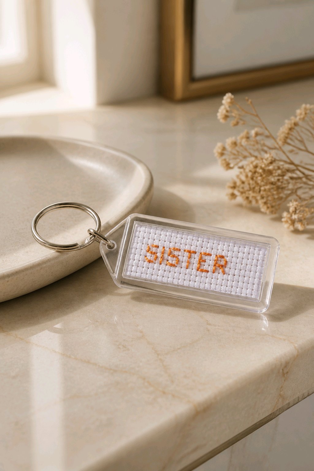 CROSS STITCH LONG KEYRINGS INCLUDING P&P TO UK SALE ON 2 ITEMS + ACROSS MY SHOP CODE 308