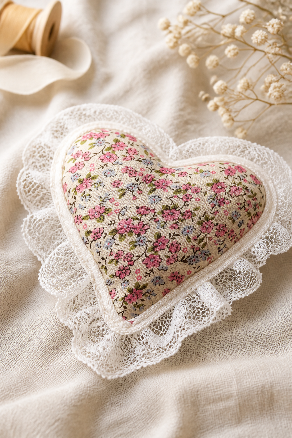 HANDMADE LAVENDER HEARTS WITH LACE PUT IN DRAW MAKES YOUR CLOTHES SMELL NICE INCLUDING P&P TO UK SALE ON 2 ITEMS + ACROSS MY SHOP CODE 12