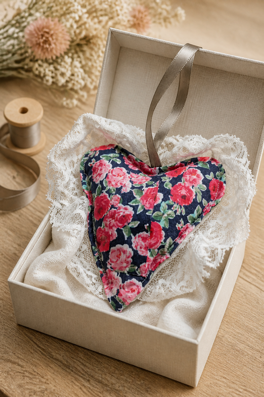 HANDMADE LAVENDER HEARTS WITH LACE PUT IN DRAW MAKES YOUR CLOTHES SMELL NICE INCLUDING P&P TO UK SALE ON 2 ITEMS + ACROSS MY SHOP CODE 13