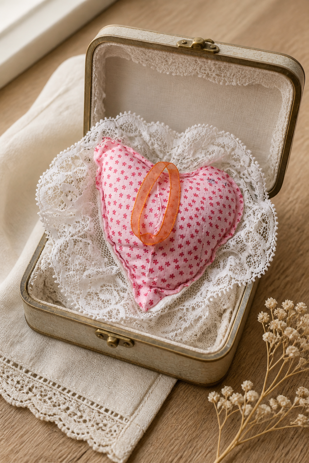 HANDMADE LAVENDER HEARTS WITH LACE PUT IN DRAW MAKES YOUR CLOTHES SMELL NICE INCLUDING P&P TO UK SALE ON 2 ITEMS + ACROSS MY SHOP CODE 18