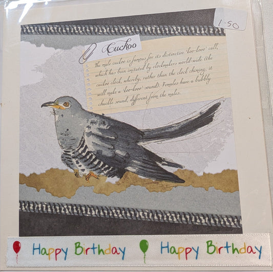 6x6 INCH BIRD CARDS HAPPY BIRTHDAY INCLUDING P&P TO UK  CODE 40