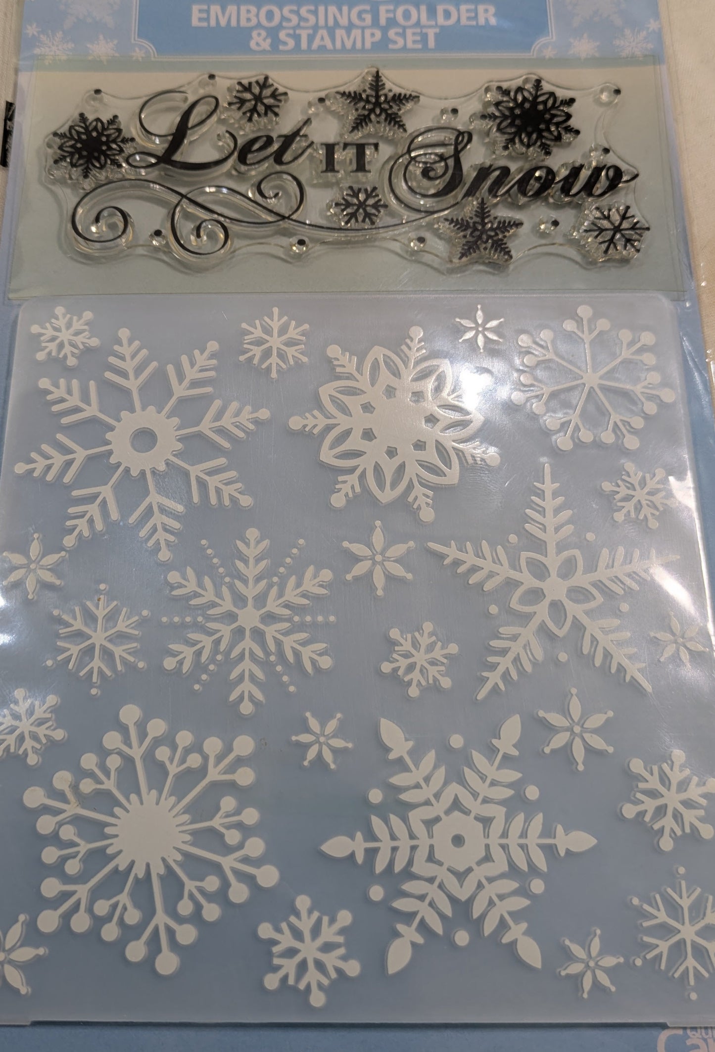 EMBOSSING FOLDER & STAMP SET P&P INCLUDED TO UK SALE ON 2 ITEMS PLUS ACROSS MY SHOP CODE 15